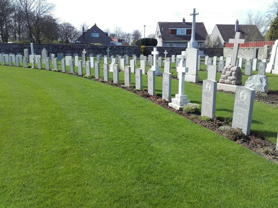 Queensferry Cemetery, Where There Are Two Named Headstones To Men From Pathfinder