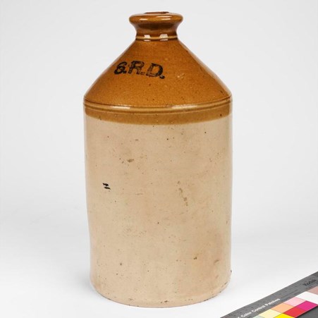 A Rum Jar. The Initials SRD Stand For 'Service Rations Depot'