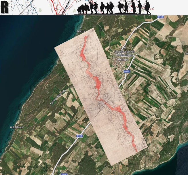 10,000 Map From '8Th Army Corps' Which Is Headed 'Showing Outline Of British And Turkish Redoubts' This Is Dated 12 December (1915)