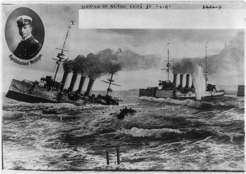 Propaganda Postcard Depicting Victories Of U 9