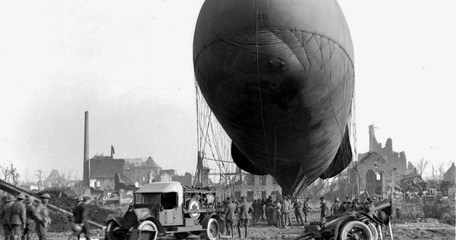 An Observation Balloon Ready To Ascend Over Ypres