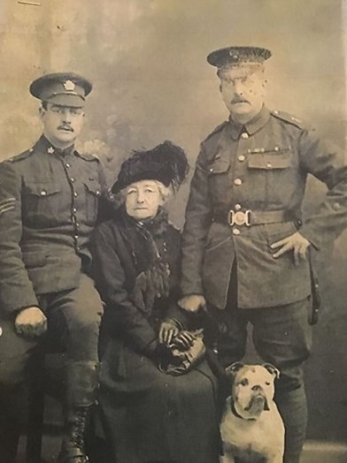 Alfred’S Mother With Alfred And Horace In Their WW1 Uniform