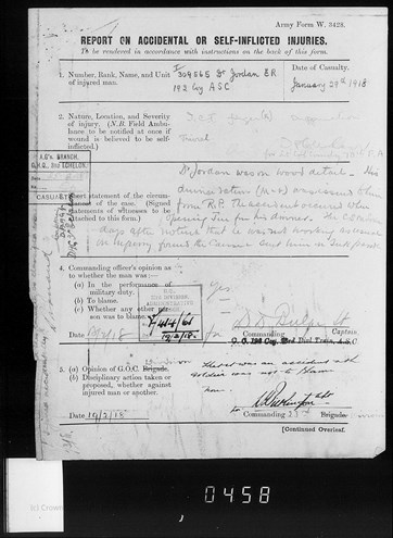 A Page From Robert's Service Record