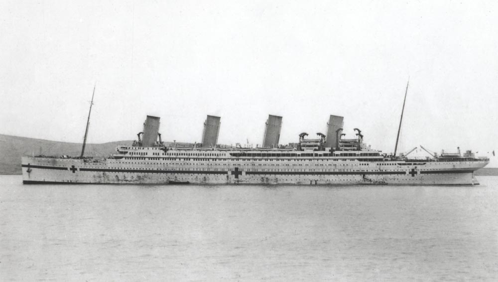 Britannic In Her Hospital Ship Livery.