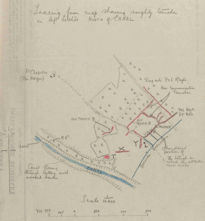 Trenches North Of Canal (War Diary)