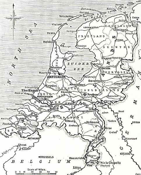 Netherlands Map 1914 1918