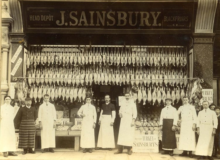 Sainsburys Staff At 193 Rushey Green, Catford Branch With Christmas Game And Poultry