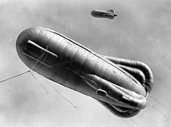 Two Caquot Kite Balloons