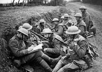British Troops In Trench WW1