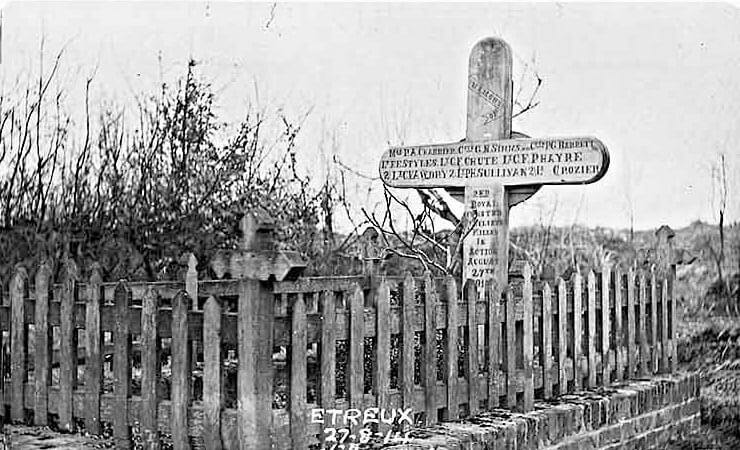 Memorial Marking The Grave Of The Royal Munster Fusiliers Officers Killed On 27Th August 1914 (Britishbattles.Com)