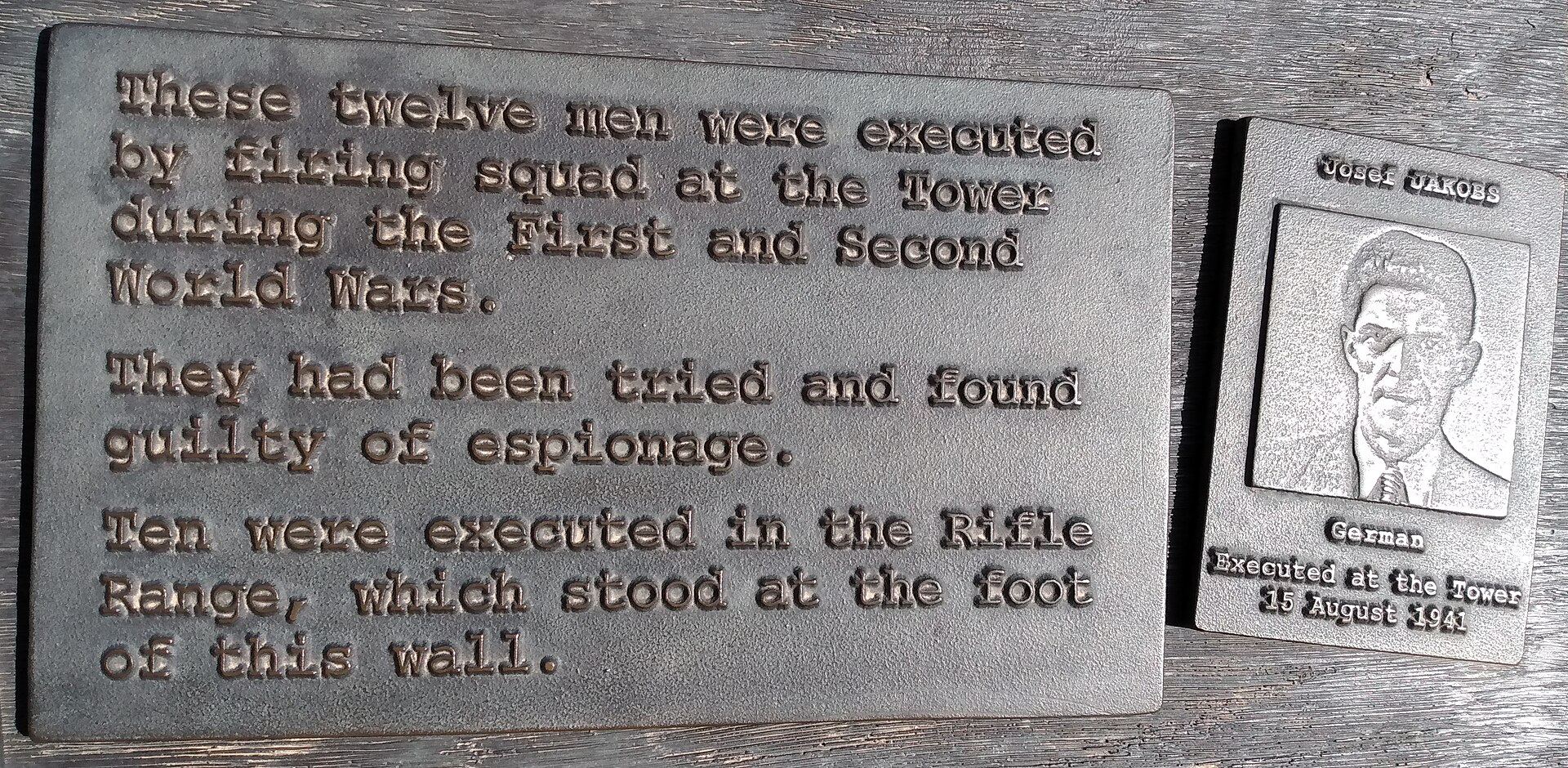 Josef Jakobs Plaque