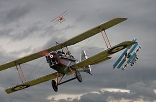 ‘A Bad Day At The Office’ A Lonely SE5A Is Harried By A Couple Of Fokker Dr1s