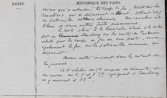 2E Bn 44E R I War Diary Extract 2