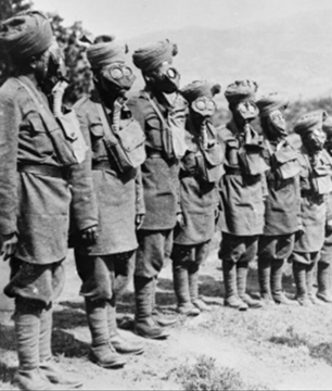 Gas Drill. Indian Army