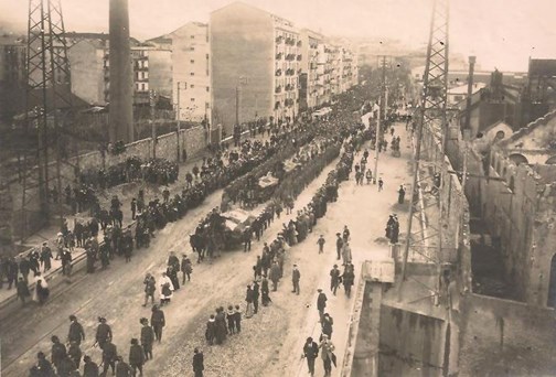 Funerals Of Those Lost On The Transylvania At Savona