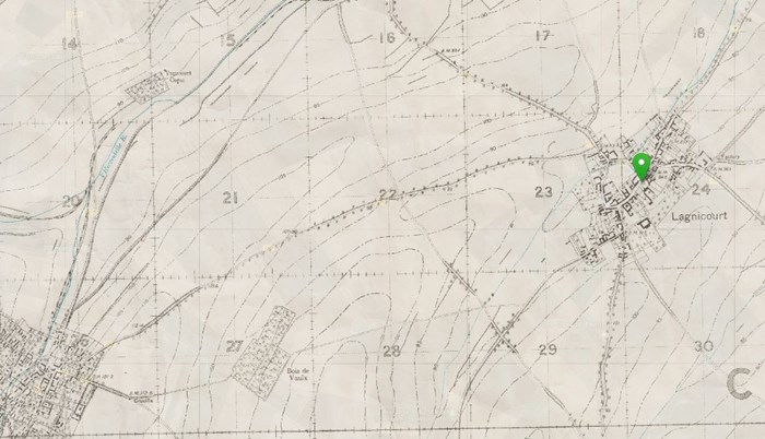 A trench map of the area