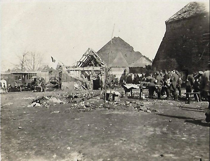 A German Field Hospital At Inchy En Artois Near The Distillery March 1918