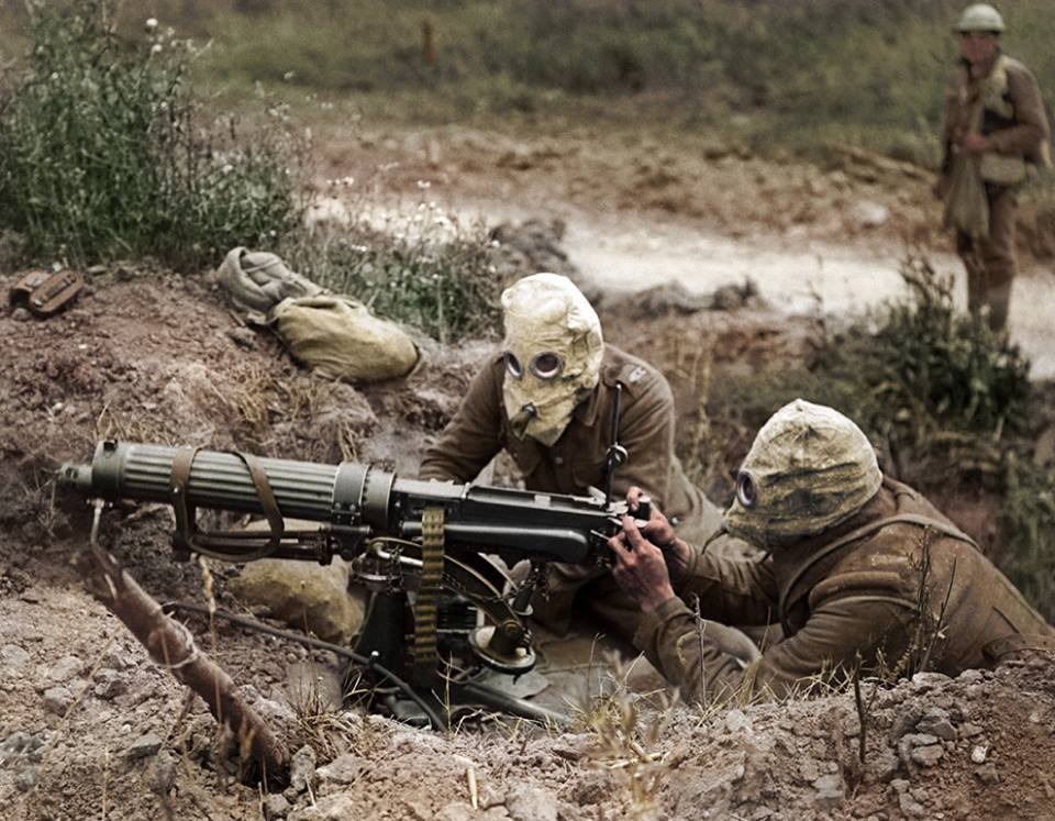 Vickers Machine Gunners In WW1