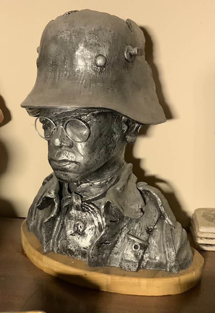 Bruce Mcnally Sculpture Of The Head Of A Wounded German Soldier
