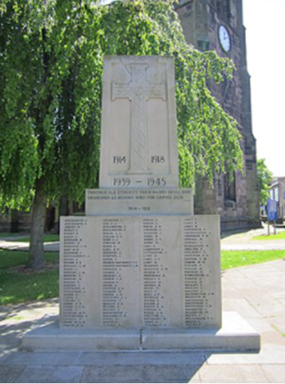 Middlewich War Memorial, Cheshire, England