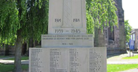 Middlewich War Memorial, Cheshire, England