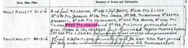 Hunter War Diary (1)