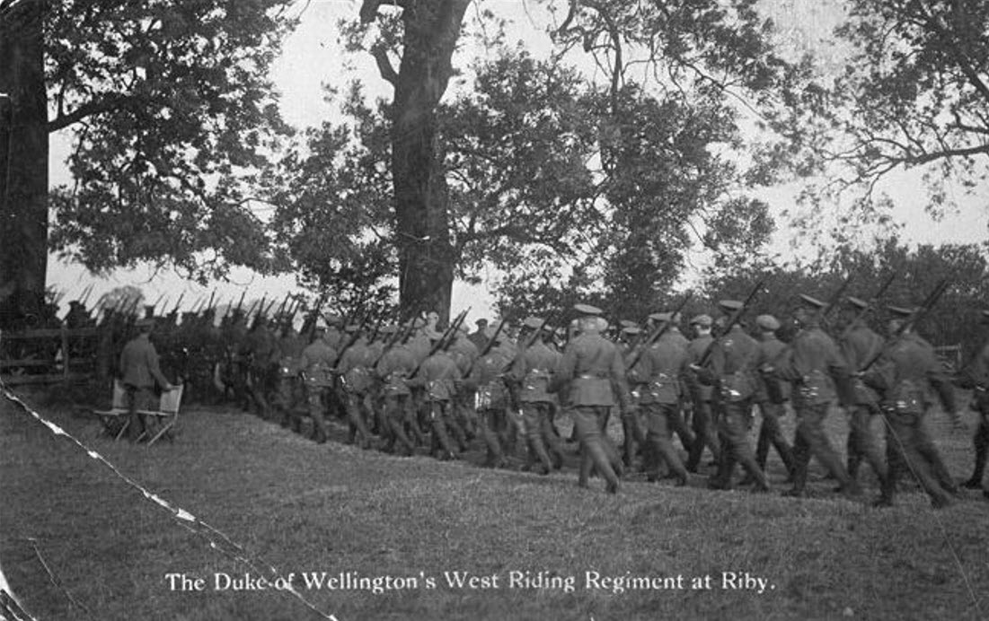 1 4Th Duke Of Wellington's Regiment At Riby, Lincolnshire August 1914