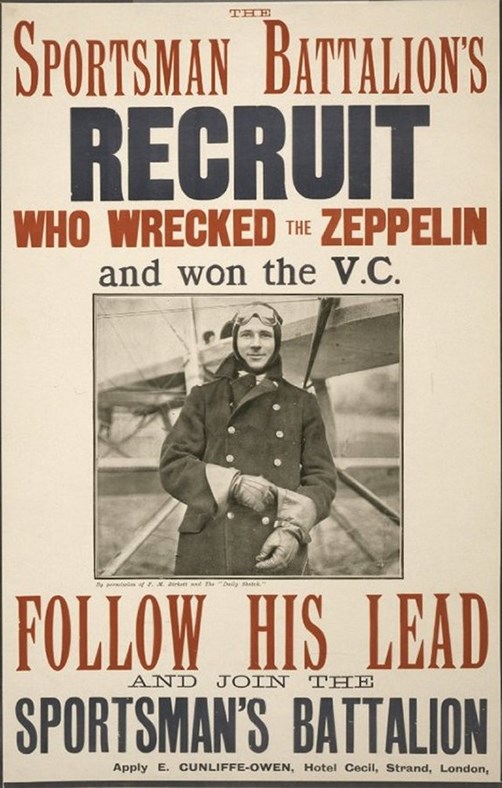 Recruitment Poster For The Sportsman's Battalion.