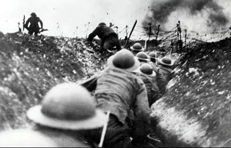 British Soldiers Go Over The Top