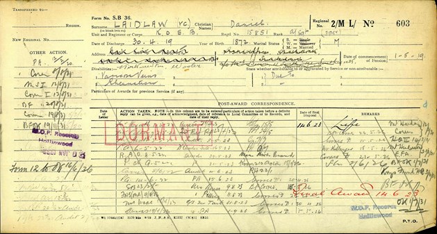 Daniel Laidlaw Ledger