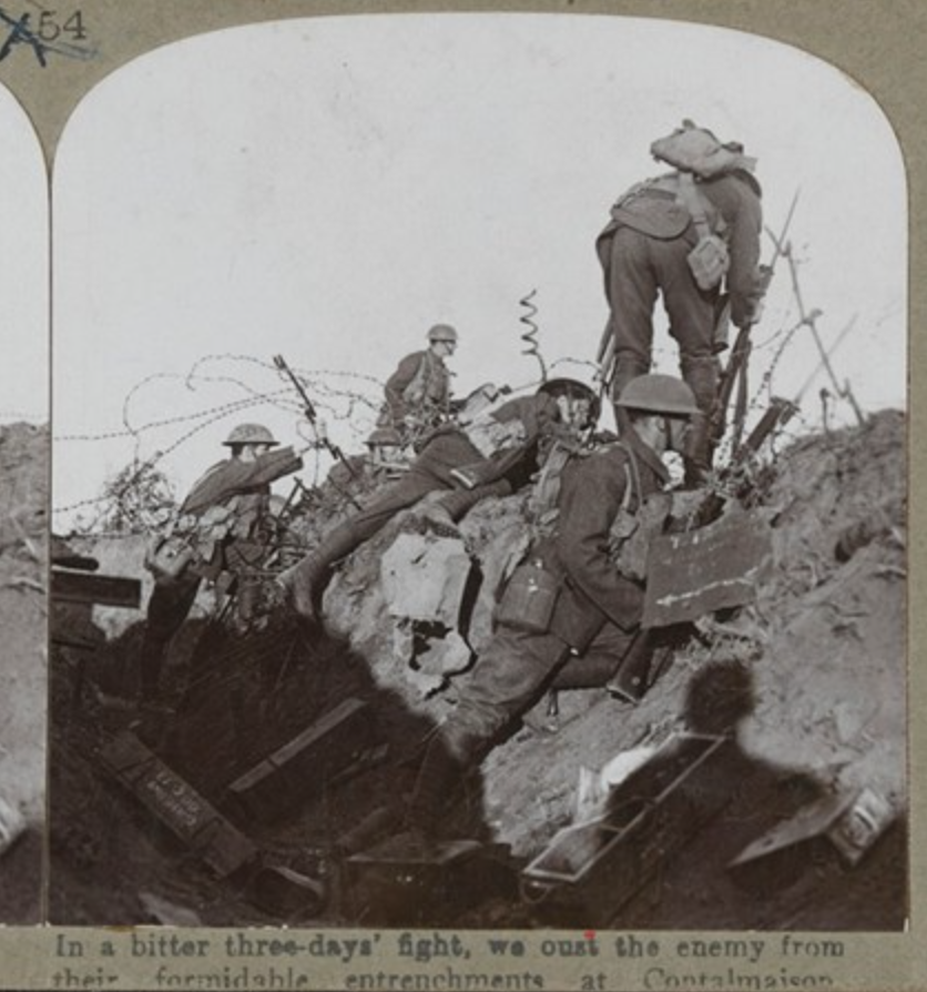 Photograph Captioned ‘In A Bitter Three Days Fight, We Oust The Enemy From Their Formidable Entrenchments At Contalmaison’
